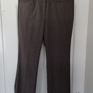 Elegant Gray Plaid Women's Pants By New York And Co